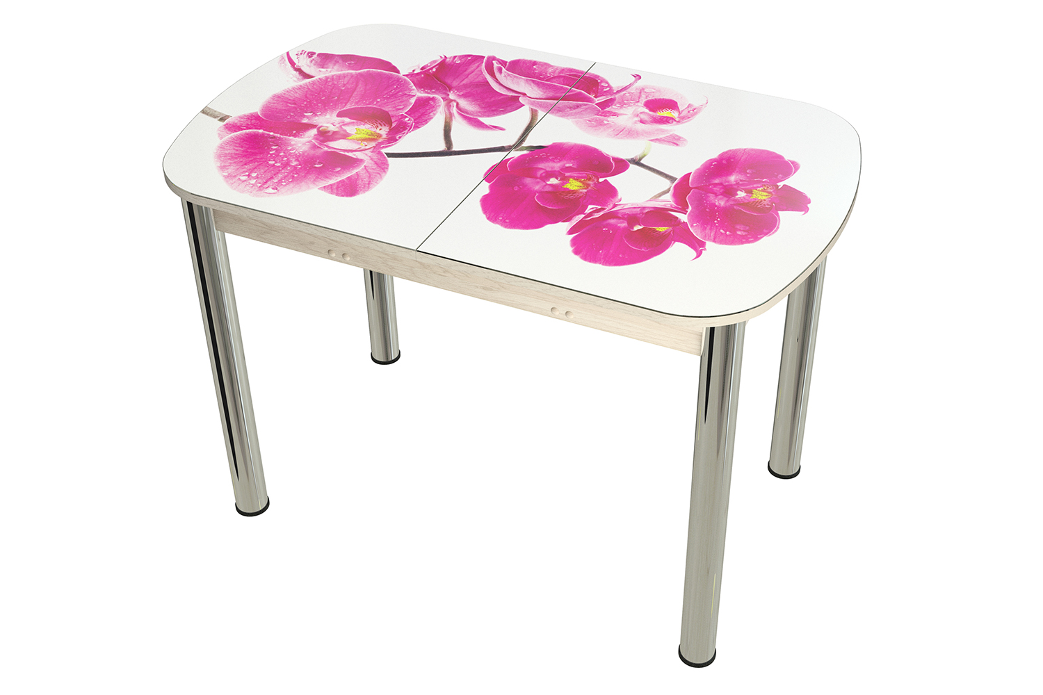 Кухонный стол с орхидеями раздвижной