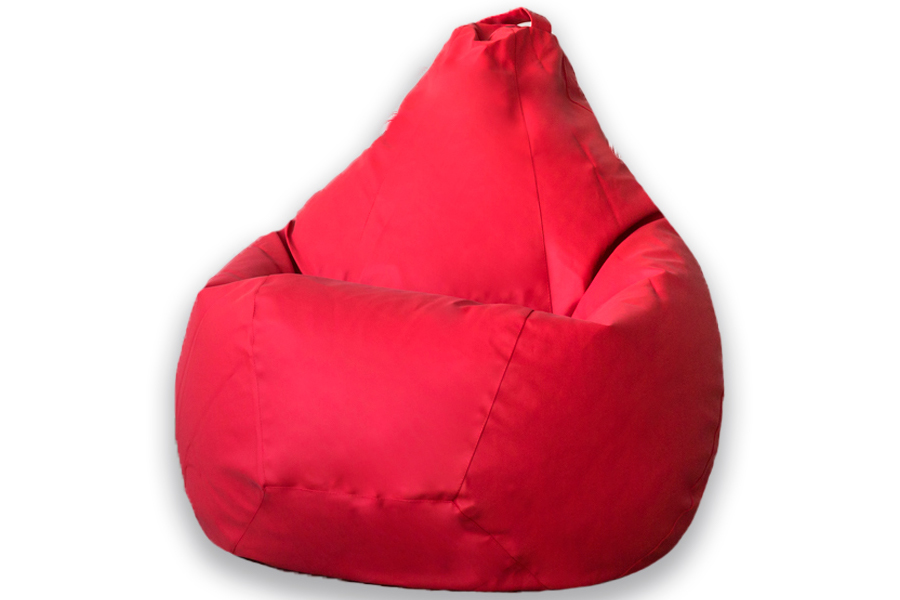 красное кресло мешок в интерьере