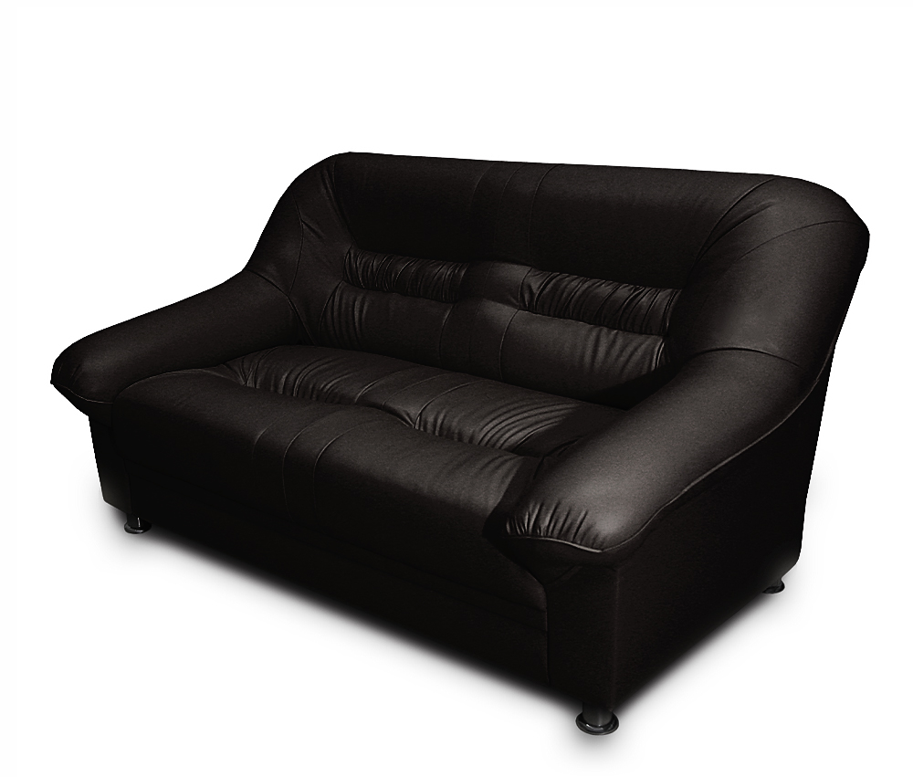 Диван двухместный "Карелия" экокожа, черный матовый купить в Санкт ...