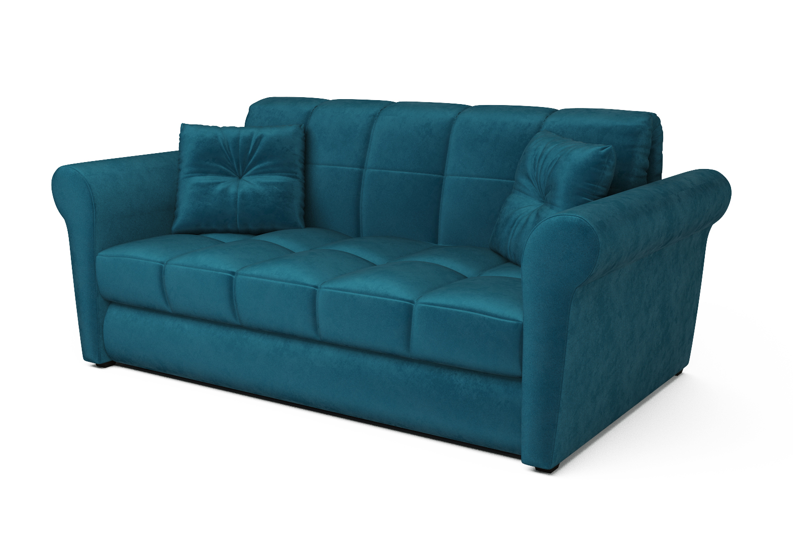 Диван-кровать "Гранд" бархат сине-зеленый Star velvet 43 Black green ...