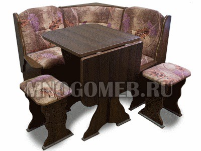 Кухонный уголок "Нарцисс" в кожзаме