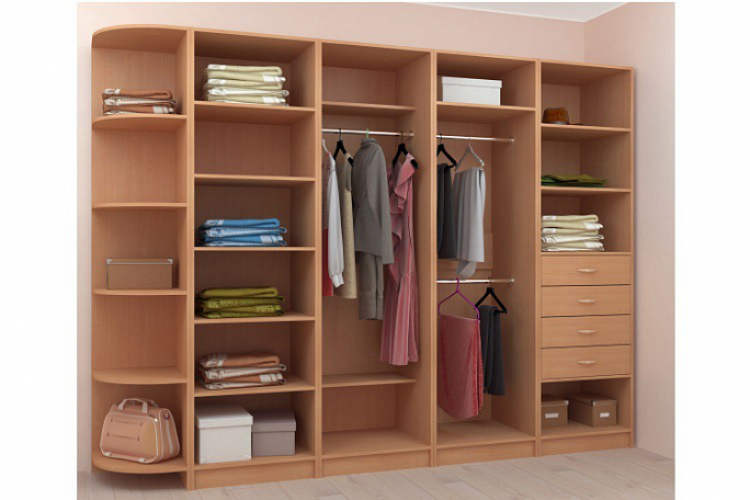 Гардеробная композиция "Венди" №2 без задней стенки