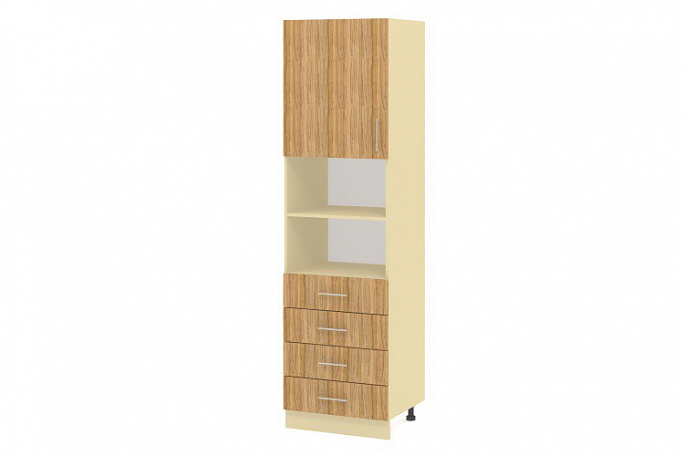 Пенал Прима 1 дверный 4 ящика с полками  "КП.005.600-01"