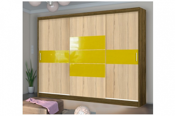 Шкаф-купе 3-х створчатый "Эконом-1" Лакобель