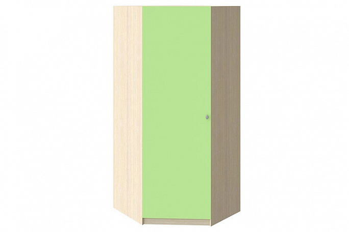 Шкаф угловой "Астра" дуб молочный, салатовый