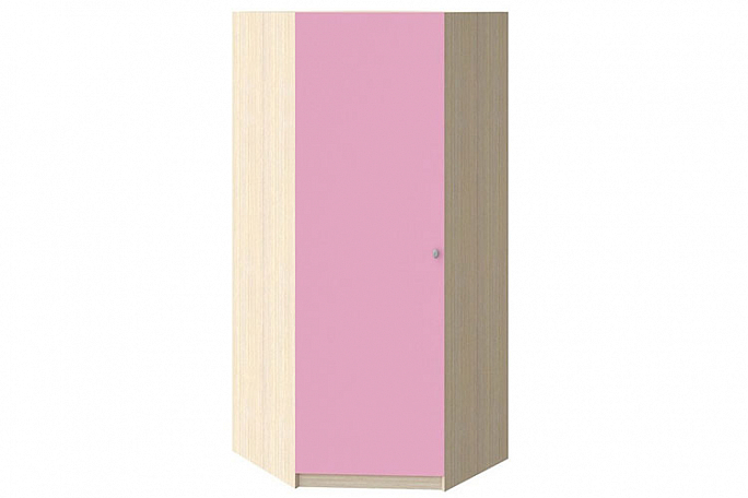 Шкаф угловой "Астра" дуб молочный, розовый