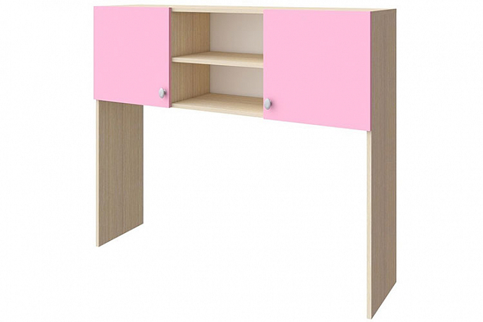 Надстройка для стола "Астра" дуб молочный, розовый