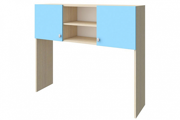 Надстройка для стола "Астра" дуб молочный, голубой