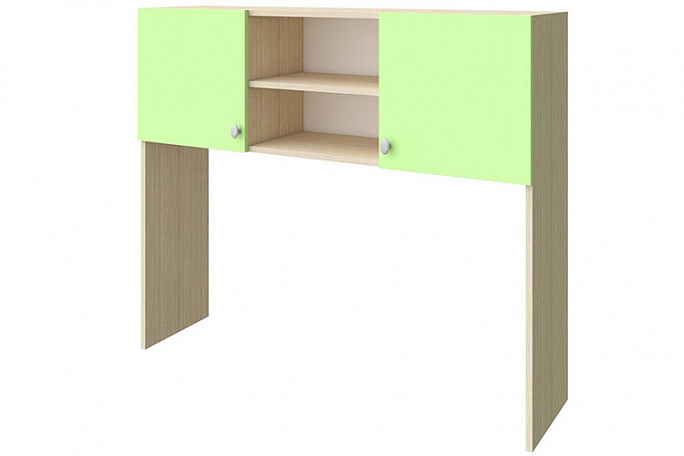 Надстройка для стола "Астра" дуб молочный, салатовый
