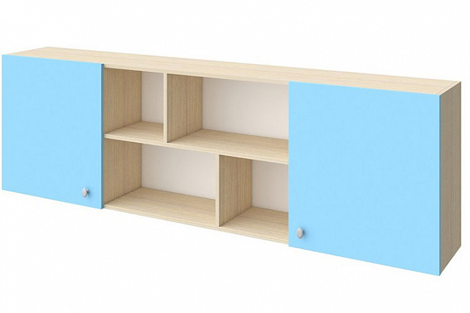 Полка "Астра" дуб молочный, голубой