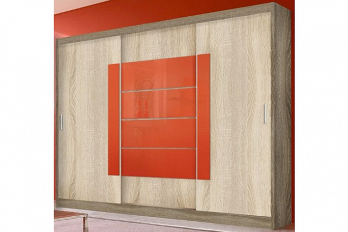Шкаф-купе 3-х створчатый "Эконом-6" Лакобель