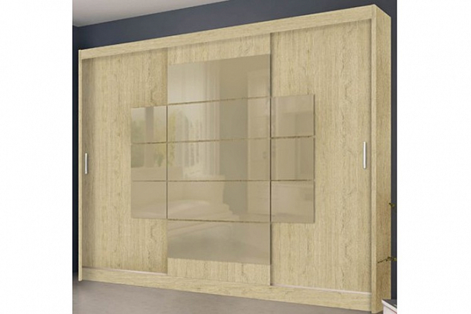 Шкаф-купе 3-х створчатый "Эконом-8" Лакобель