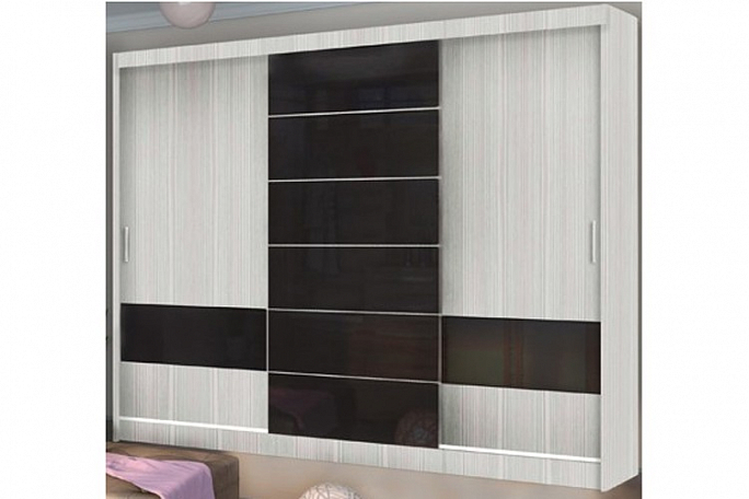 Шкаф-купе 3-х створчатый "Эконом-26" Лакобель