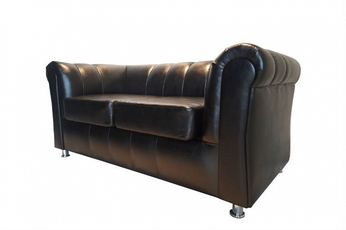 Диван "Брайтон" 2-х местный экокожа коричневый