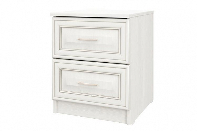 Тумба прикроватная "Габриэлла" 06.34, вудлайн кремовый / сандал белый / профиль аруша венге с патиной