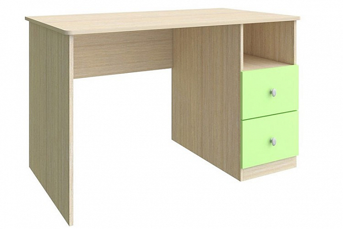 Стол письменный "Астра" дуб молочный, салатовый
