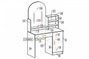 Стол туалетный надежда м 09