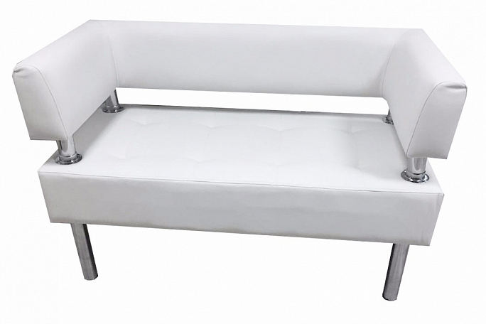 Диван "Сантьяго" белый кожзам