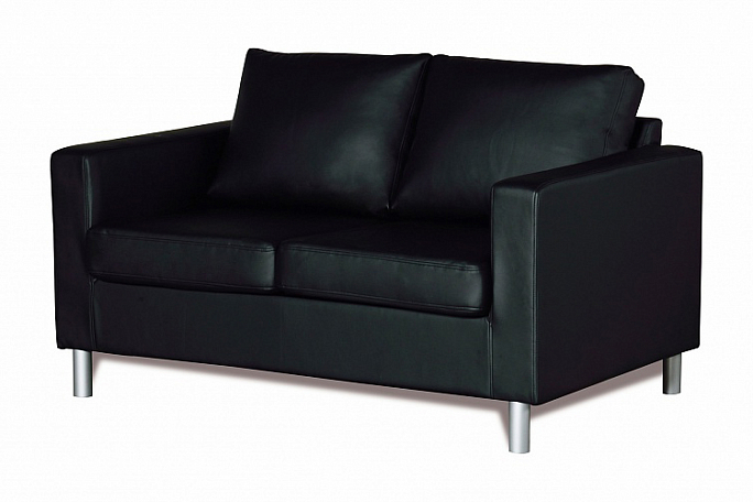 Диван офисный "Ватсон" черная экокожа