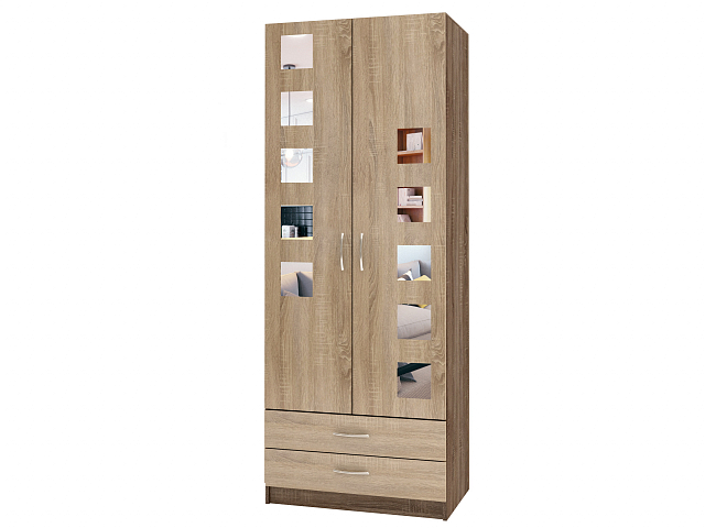 Шкаф распашной двухстворчатый "Лайт Люкс" Д-28