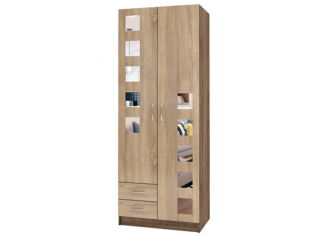 Шкаф распашной двухстворчатый "Лайт Люкс" Д-29