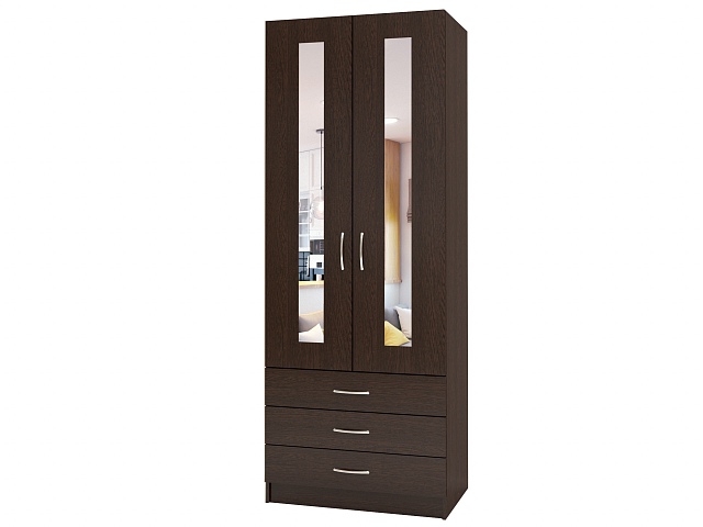 Шкаф распашной двухстворчатый "Лайт Люкс" Д-21