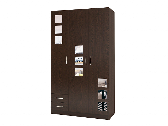 Шкаф распашной трехстворчатый "Лайт Люкс" Т-41