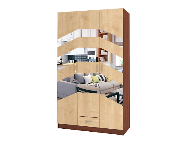 Шкаф распашной трехстворчатый "Лайт Люкс" Т-51