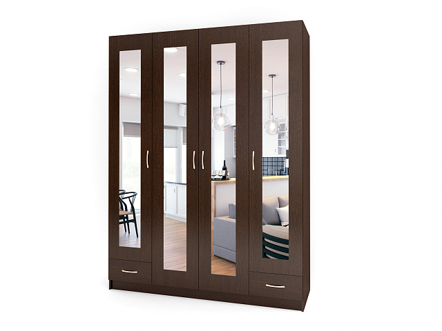 Шкаф распашной четырехстворчатый "Лайт Люкс" Ч-23