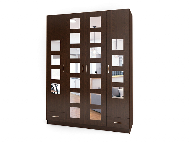 Шкаф распашной четырехстворчатый "Лайт Люкс" Ч-30