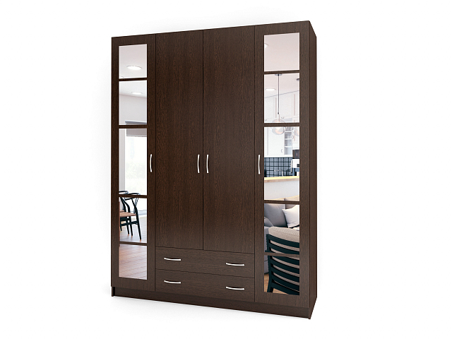 Шкаф распашной четырехстворчатый "Лайт Люкс" Ч-45