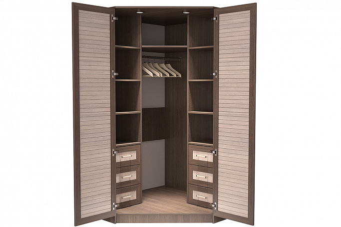 Шкаф угловой двустворчатый "У-3Р"