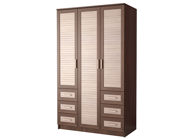 Шкаф трехстворчатый распашной "Т-7" рейка