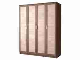 Шкаф для одежды четырехстворчатый распашной "чр-1" рейка