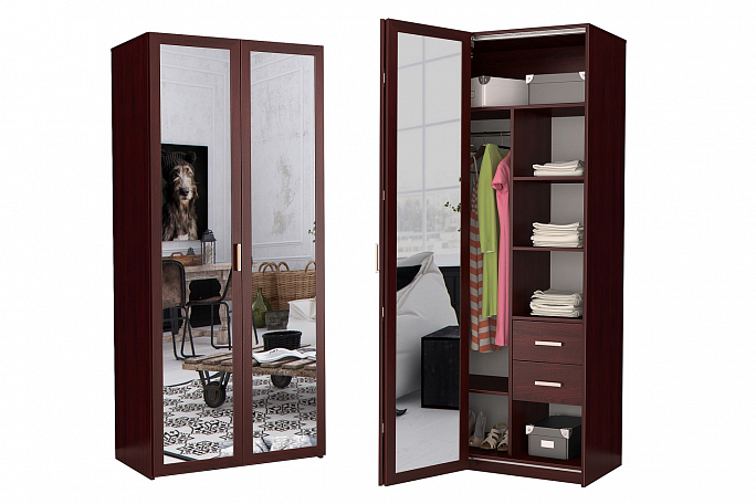 Шкаф гармошка "Дегар Д3 М" зеркало