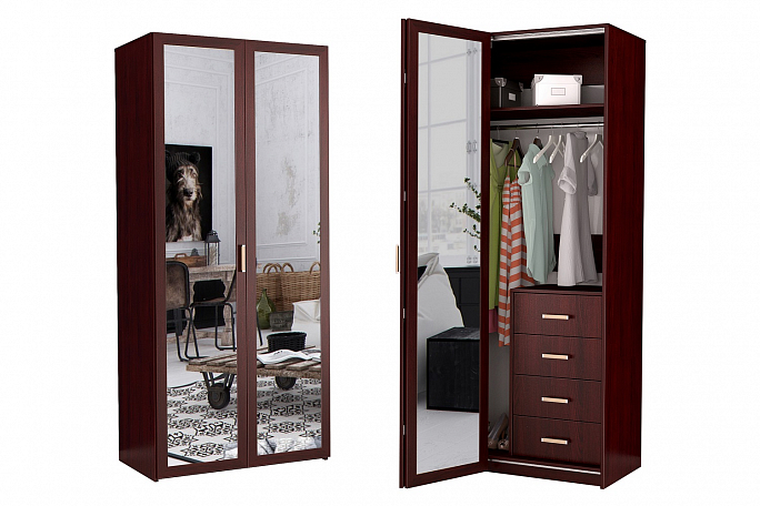 Шкаф гармошка "Дегар Д5 М" зеркало