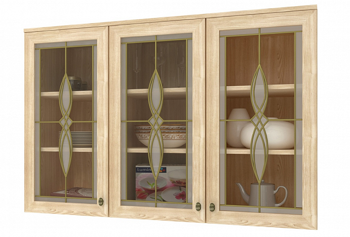 Шкаф навесной "Витраж" №3 витражные стекла