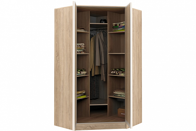 Шкаф угловой двустворчатый "Версаль" распашной Б\П\Б ЛДСП