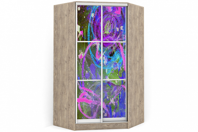 Шкаф-купе угловой "Версаль" Б\П\Б фотопечать