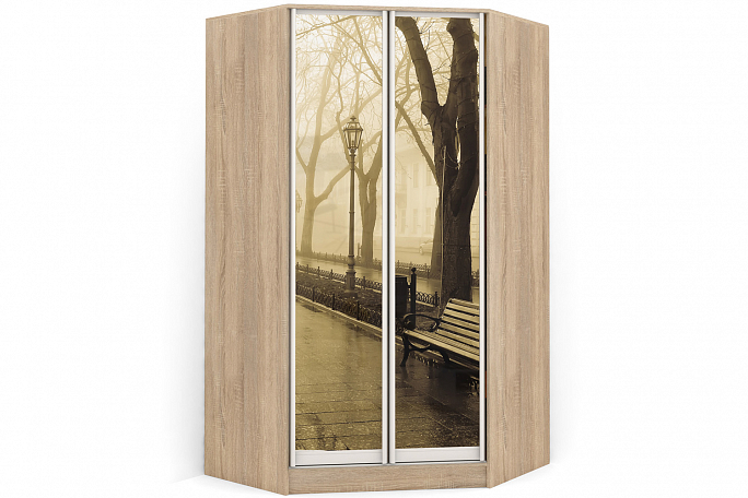 Шкаф угловой двустворчатый "Версаль" распашной П\Б фотопечать, с ящиками