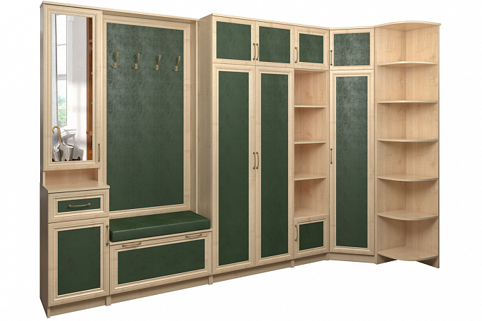 Прихожая "Джесси 30" кожа, гладкое панно