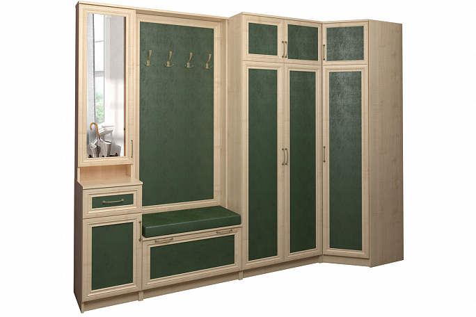 Прихожая "Джесси 28" кожа, гладкое панно