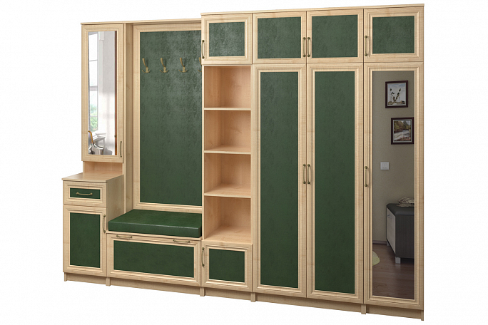 Прихожая "Джесси 27" кожа, гладкое панно