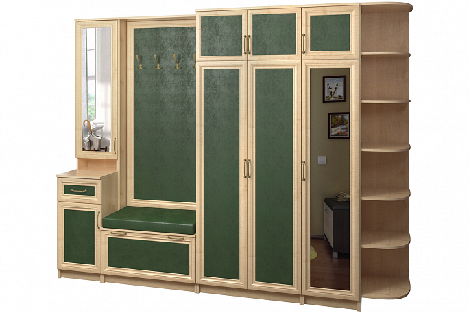 Прихожая "Джесси 25" кожа, гладкое панно