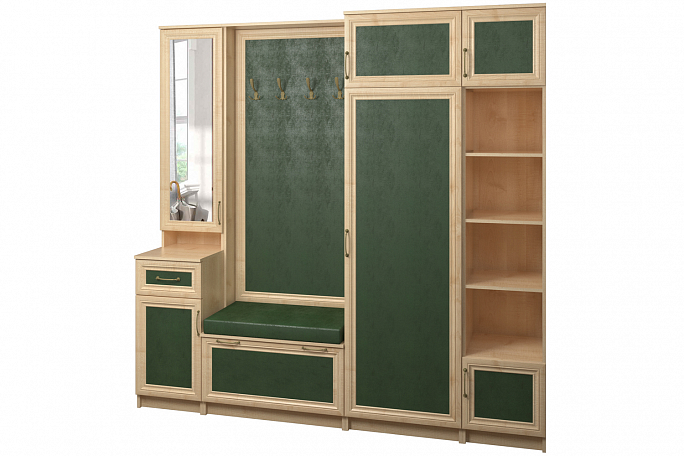 Прихожая "Джесси 24" кожа, гладкое панно