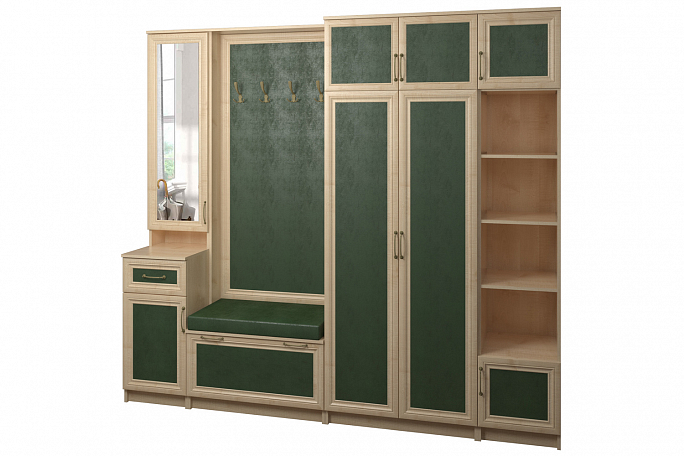 Прихожая "Джесси 22" кожа, гладкое панно