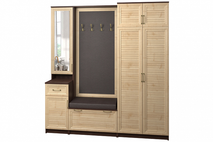 Прихожая "Джесси 20" рейка, гладкое панно