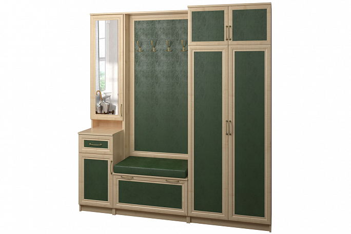 Прихожая "Джесси 20" кожа, гладкое панно