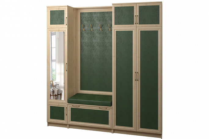 Прихожая "Джесси 19" кожа, гладкое панно