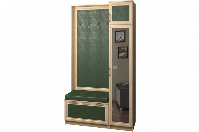 Прихожая "Джесси 17" кожа, гладкое панно